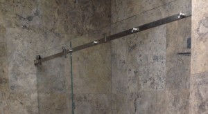 Shower Screen with Stainless Rail